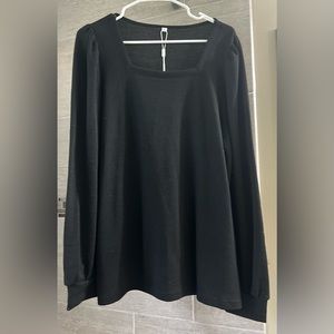 Wiholl women’s XL square-neck long-sleeve top. New with tags!